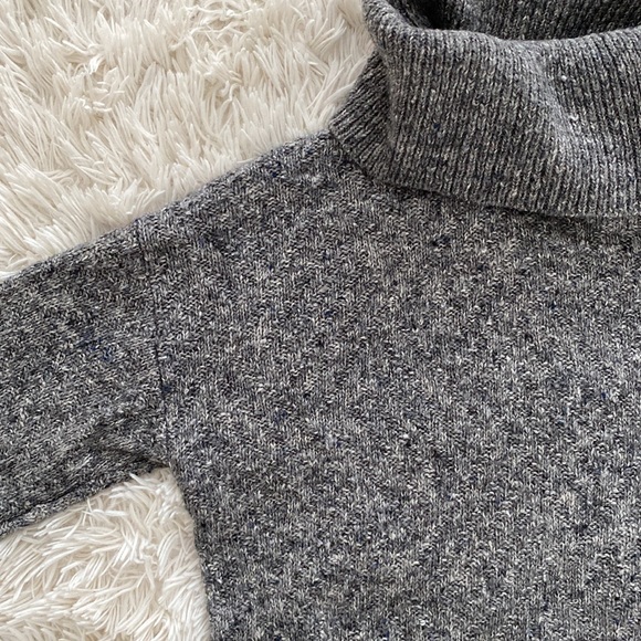 Jillian & Nicole Split Zip Cowl Neck Sweater 💗 Gray - Picture 8 of 16